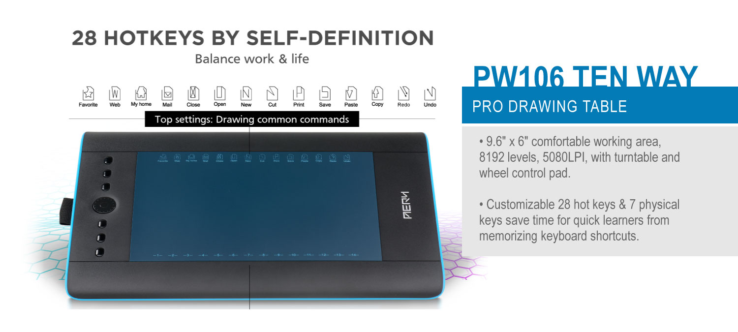 PW106 TEN WAY OEM customized tablet, tablet for beginner